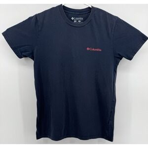 Columbia Men's T-Shirt Black Short Sleeve Graphic Tee Classic Fit Size Medium